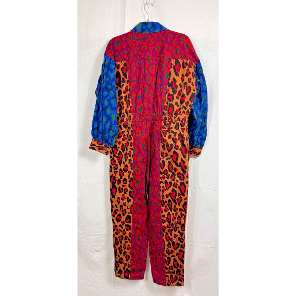 Farm Rio Leopard Retro Inspired Jumpsuit, Quilted, Medium, New! - Picture 2 of 8